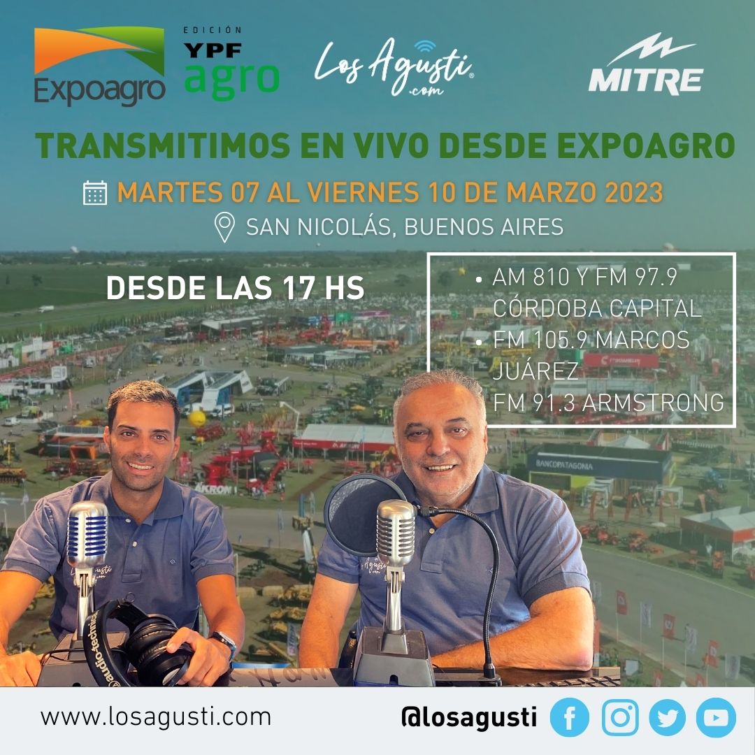 Los Agusti y una cobertura única en Expoagro a través de Mitre, losagusti.com y las redes sociales