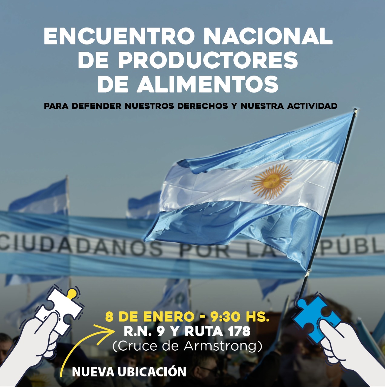 Confirma la Mesa de Enlace Córdoba su presencia este sábado en la protesta de Armstrong