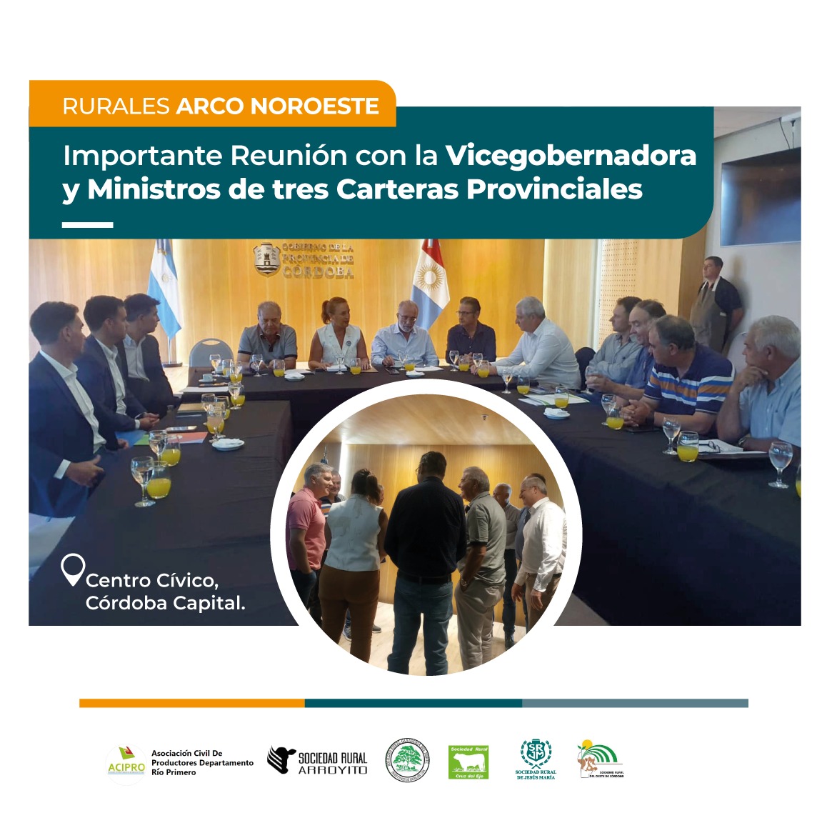 Importante reunión de las rurales del arco noroeste con la vicegobernadora y ministros de tres carteras provinciales