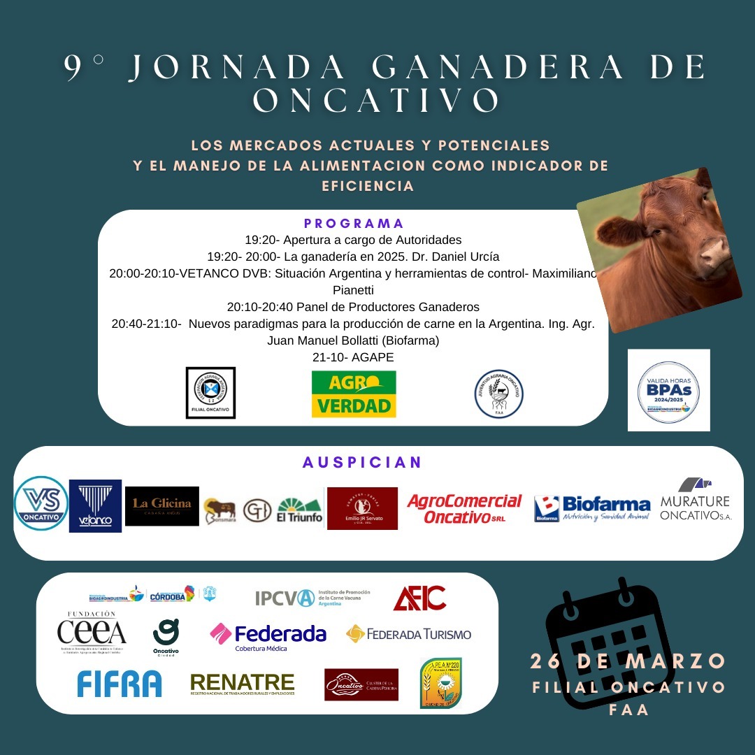 La 9° Jornada Ganadera de Oncativo: perspectivas y nuevas oportunidades para el sector