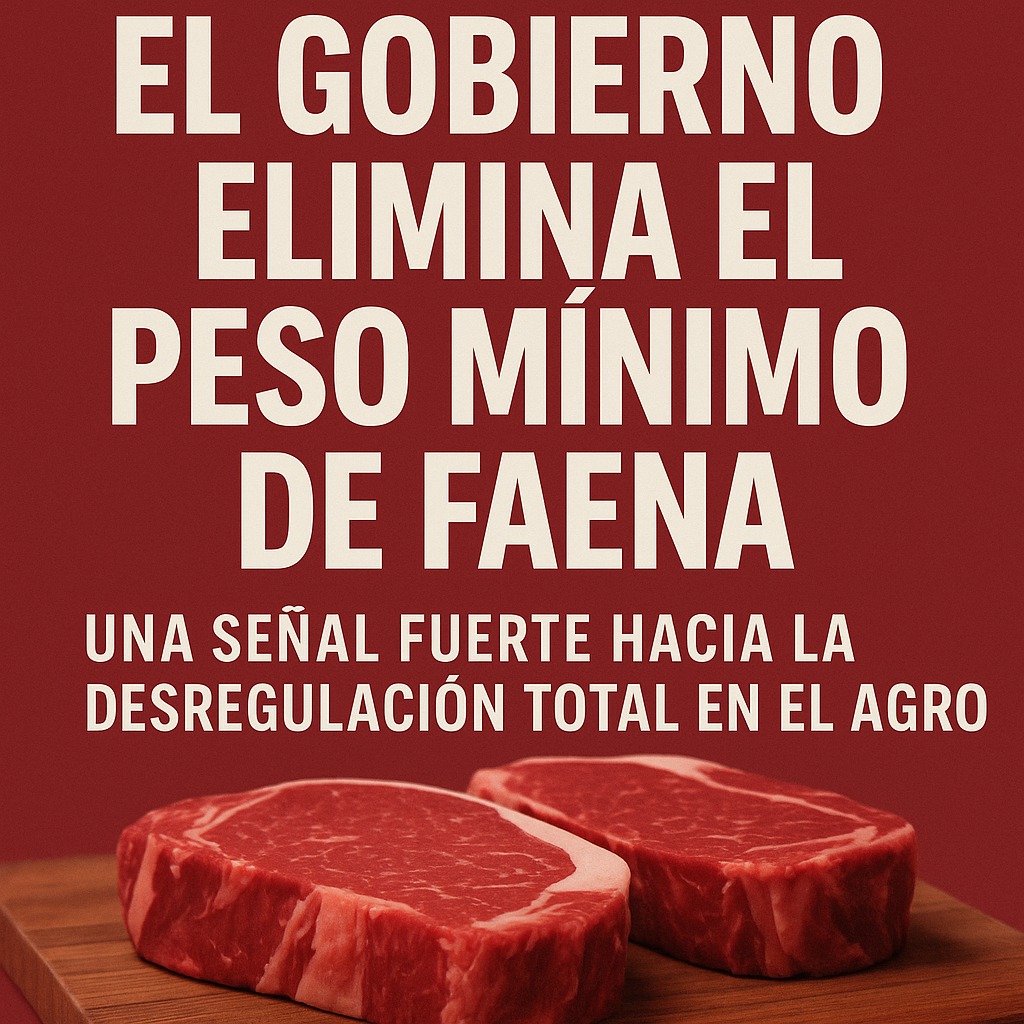 El Gobierno elimina el peso mínimo de faena: una señal fuerte hacia la desregulación total en el agro