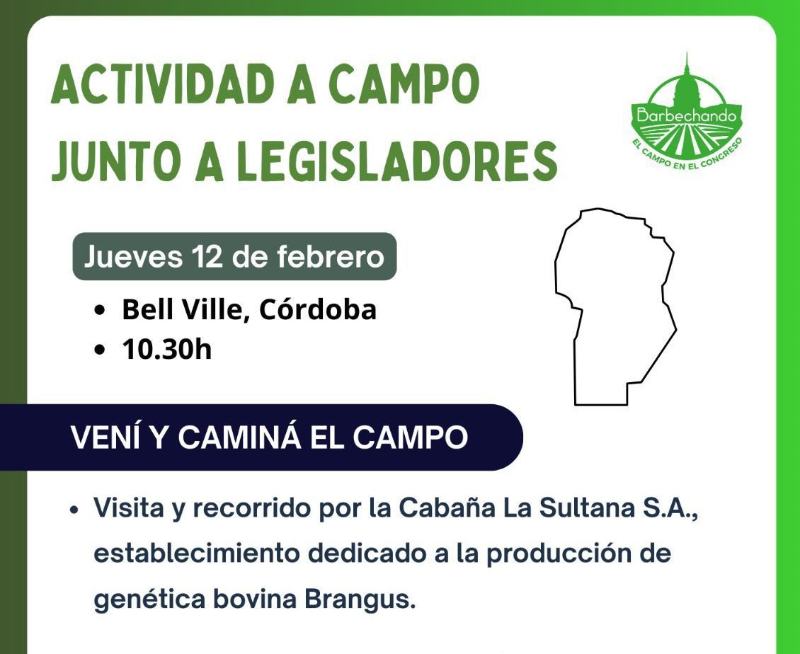 Barbechando convoca a legisladores al campo: actividad este jueves en Cabaña La Sultana para debatir sobre ganadería