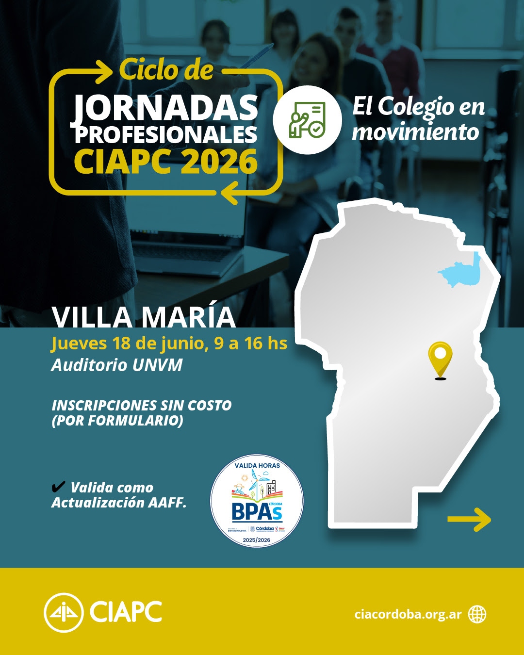 El Colegio en Movimiento llega a Villa María con capacitación técnica, debate profesional y práctica a campo