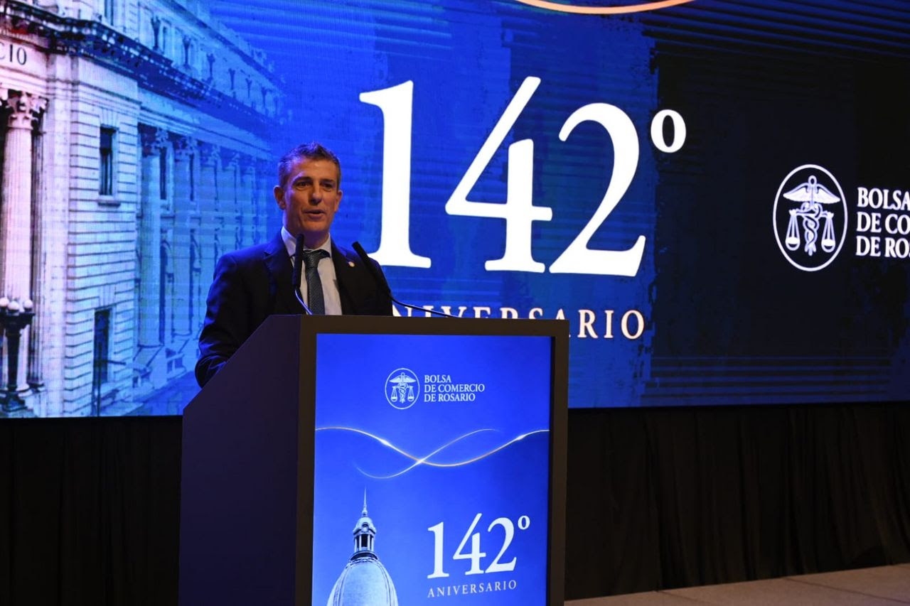 La Bolsa de Rosario cumplió 142 años con Milei y pidió quitar retenciones