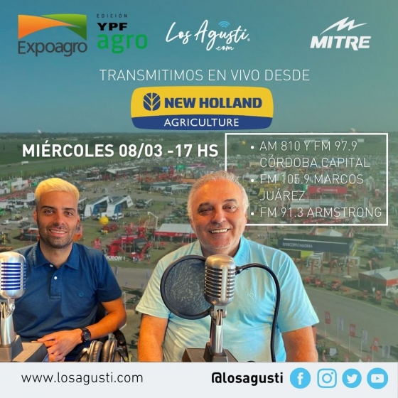 Los Agusti y una cobertura única en Expoagro a través de Mitre, losagusti.com y las redes sociales